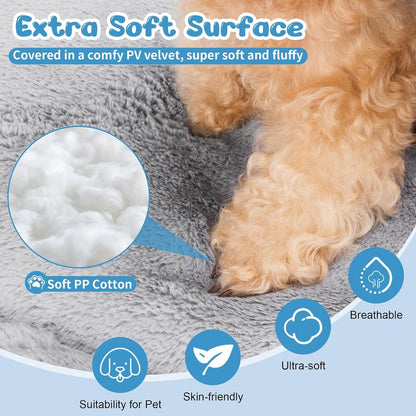 ZENGAOOU Dog Crate Pad Washable, Plush Anti-Slip Kennel Mat