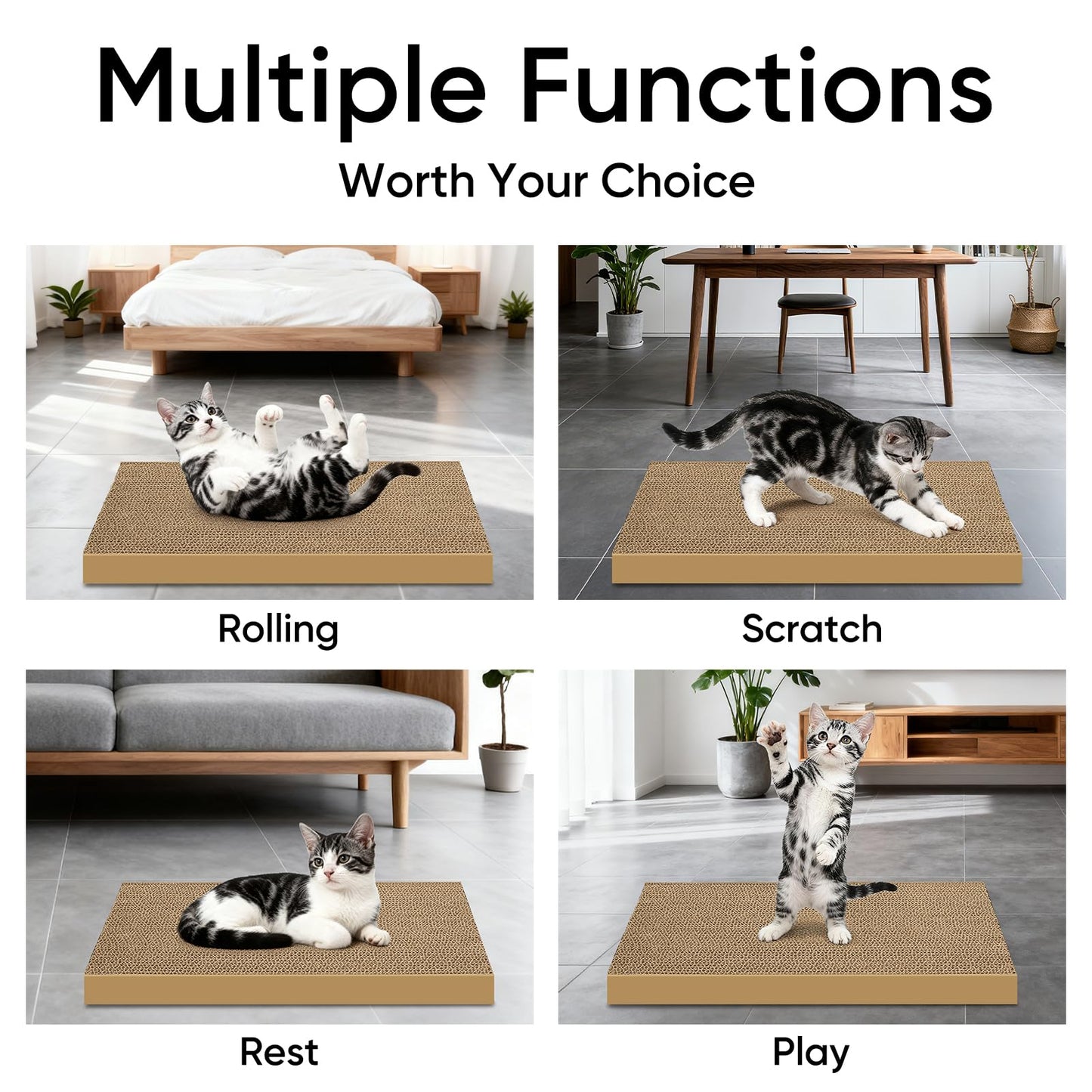 AGYM 5 Packs Cat Scratcher, 5 Packs Refill Cat Scratching Pad