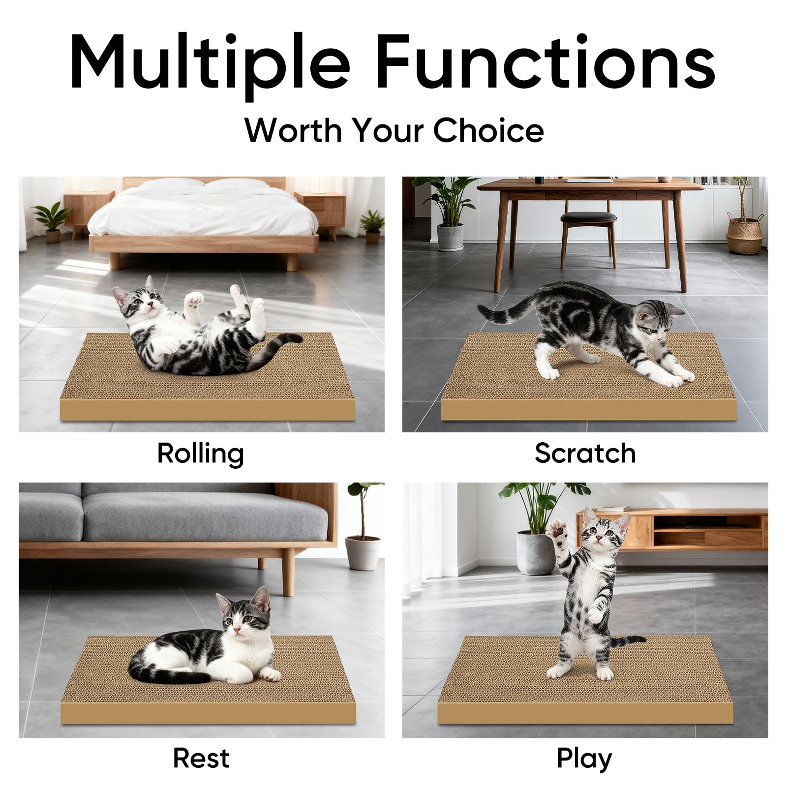 AGYM 5 Packs Cat Scratcher, 5 Packs Refill Cat Scratching Pad