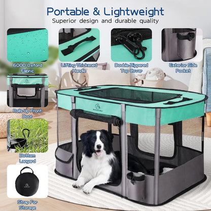 Dog Playpen,Pet Playpen,Foldable Puppy Cat Playpen,Portable Exercise
