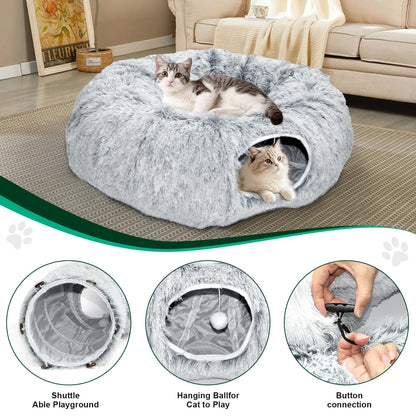 VIVOYAN Multifunctional Cat Tunnel Toy XL Interactive Cat Play Tunnel