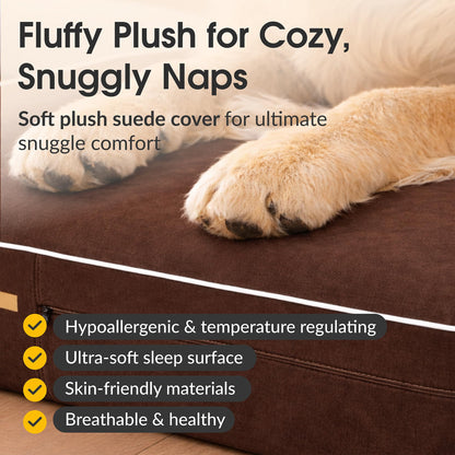 KOPEKS Orthopedic Memory Foam Dog Bed 7" Inch Thick Extra Bed