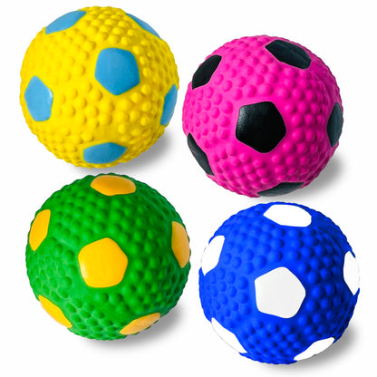 HOLYSTEED Squeaky Dog Toys for Medium Dogs 4pcs, Latex Squeak Chew