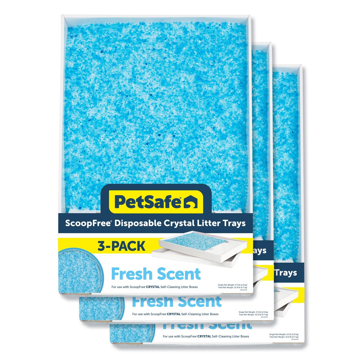 PetSafe ScoopFree Disposable Crystal Cat Litter Tray Easy Cleaning Box