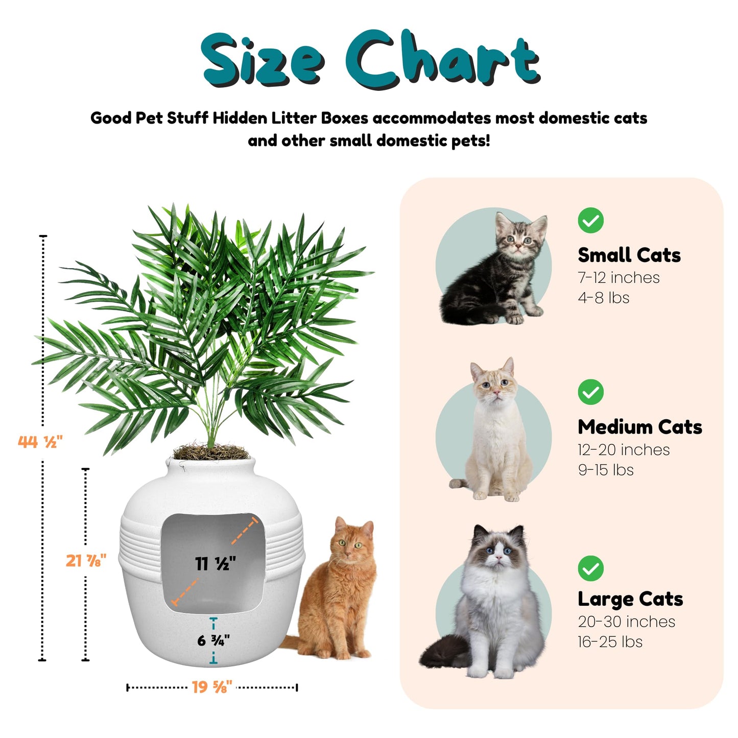 Good Pet Stuff Hidden Litter Box Planter, Decorative Cat Litter