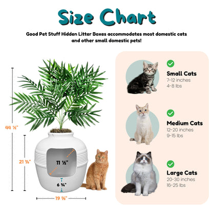 Good Pet Stuff Hidden Litter Box Planter, Decorative Cat Litter
