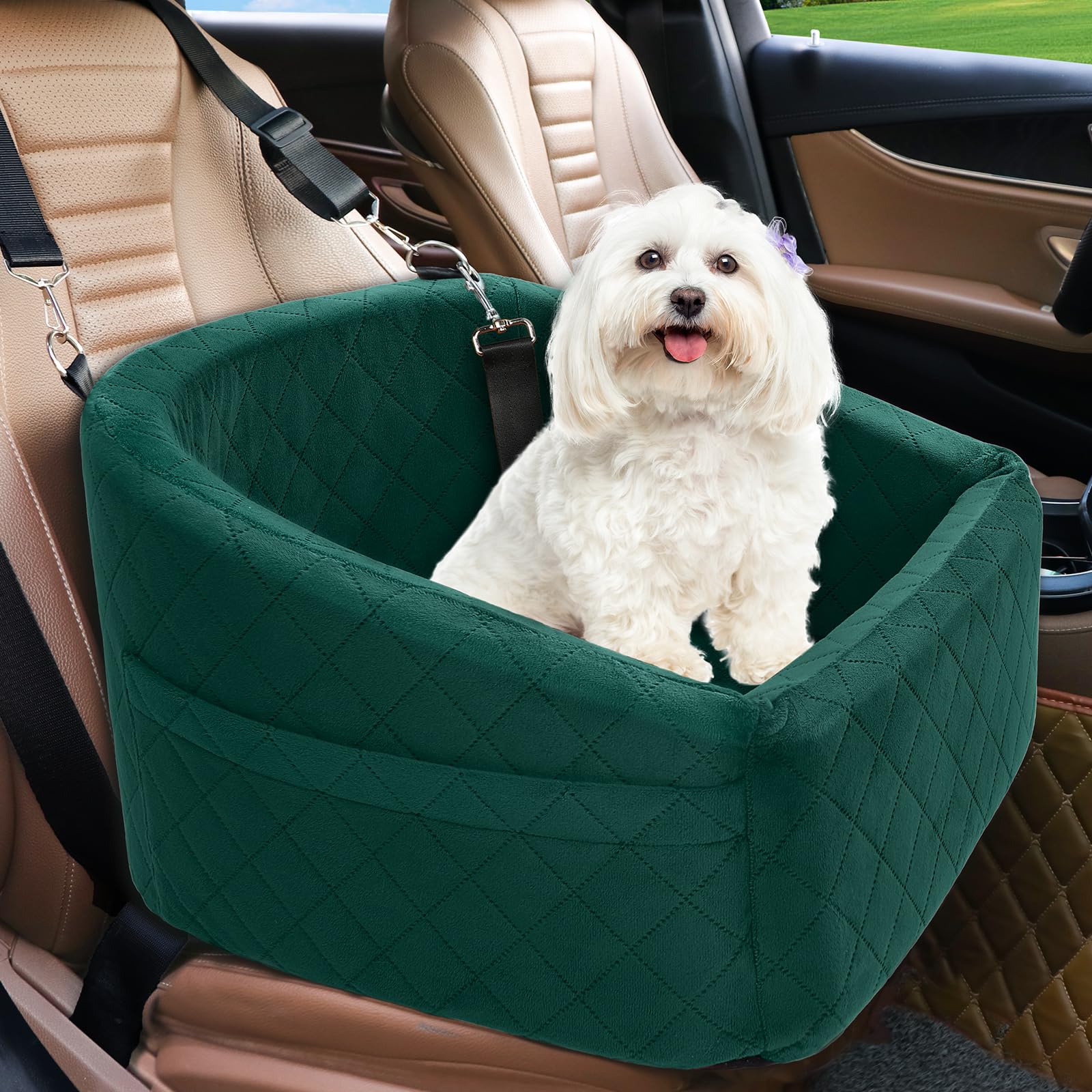 NEEZUKAR Dog Car Seat for Small Medium Dogs,Detachable Washable Seat