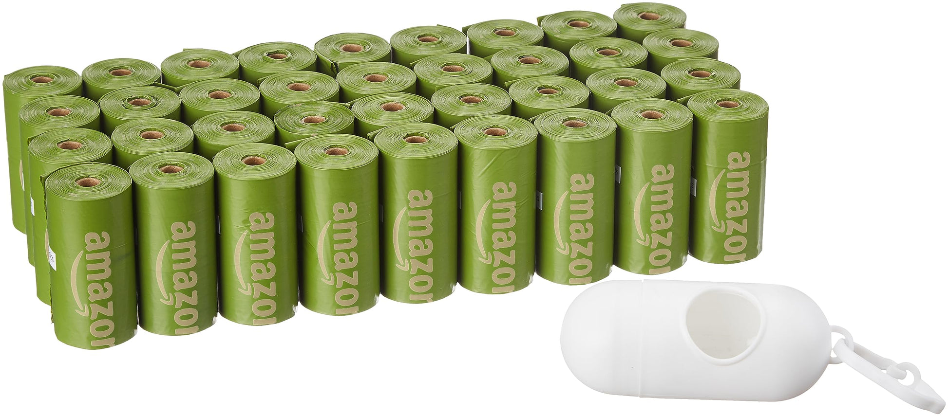 Amazon Basics Leak Proof Dog Poop Bags with Dispenser and Leash Clip