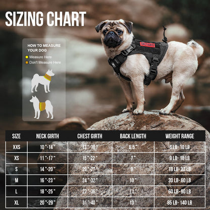 OneTigris Tactical Dog Harness Vest with Handle,Dog Harness