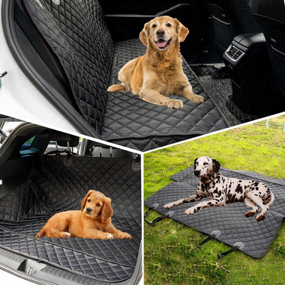 JSTHT Dog Car Seat Cover for Back Seat Waterproof Bench Seat Cover