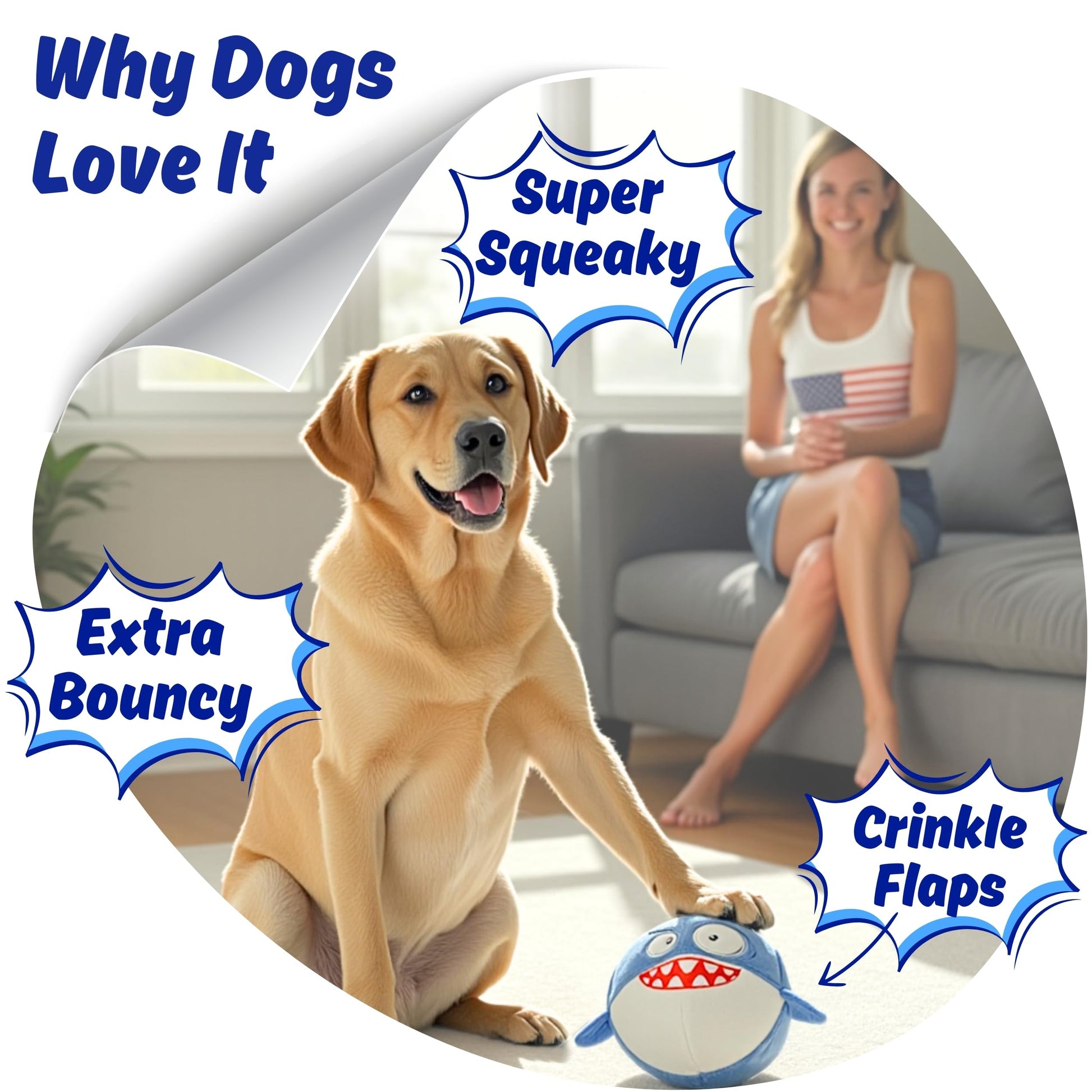 1 Squeaky Soft Plush Durable Dog Chew Toy for Aggressive Plush
