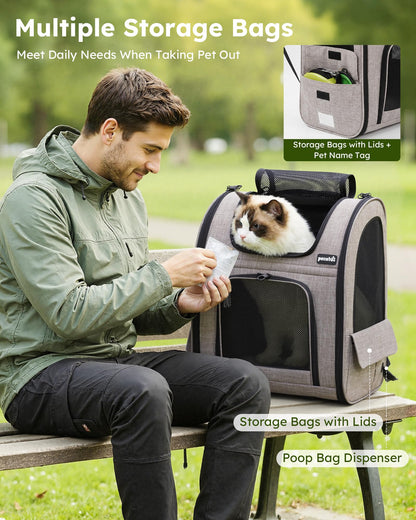 Pecute Cat Backpack Carrier XL, ExpandablePet Backpack