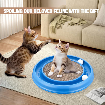Peomliee Cat Scratching Board with Balls for Cats Grinding Claw, Balls