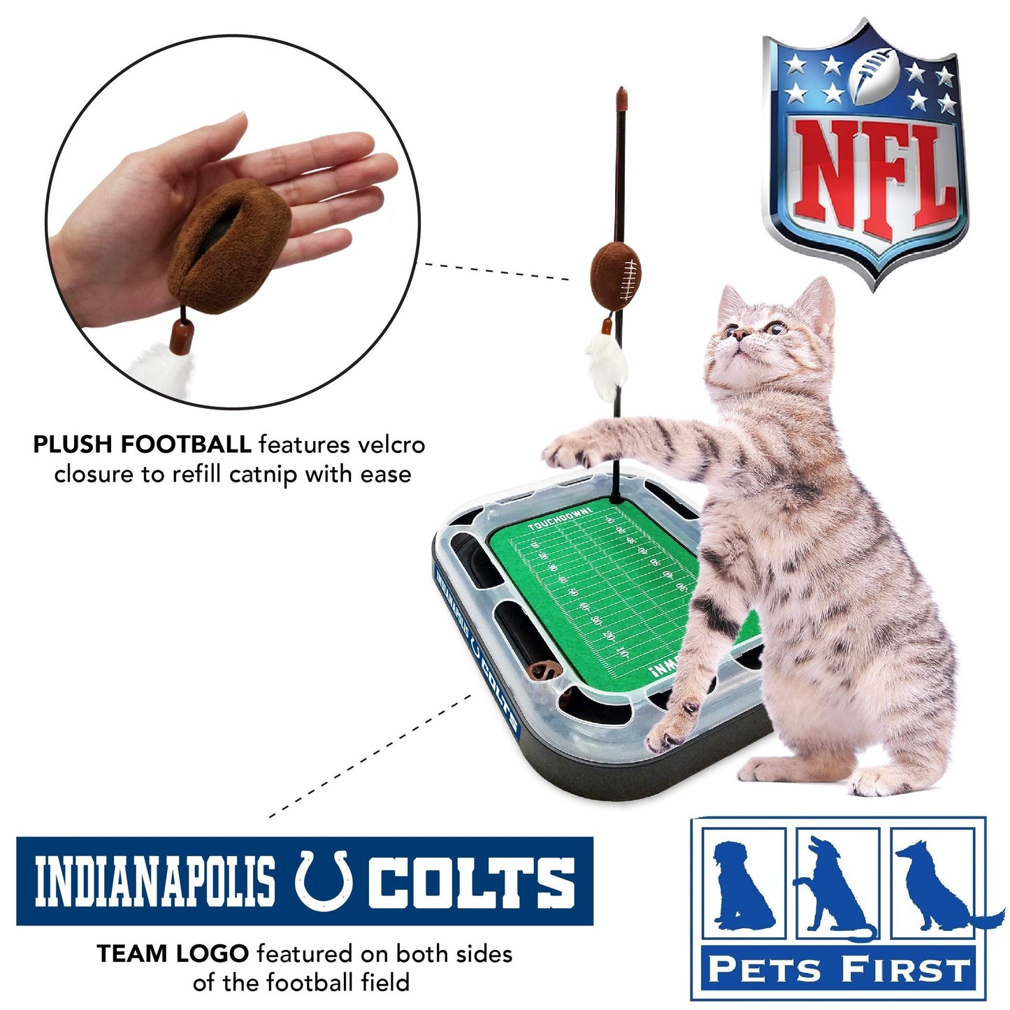 Pets First Cat Catnip Pets First Indianapolis Colts Football Catnip