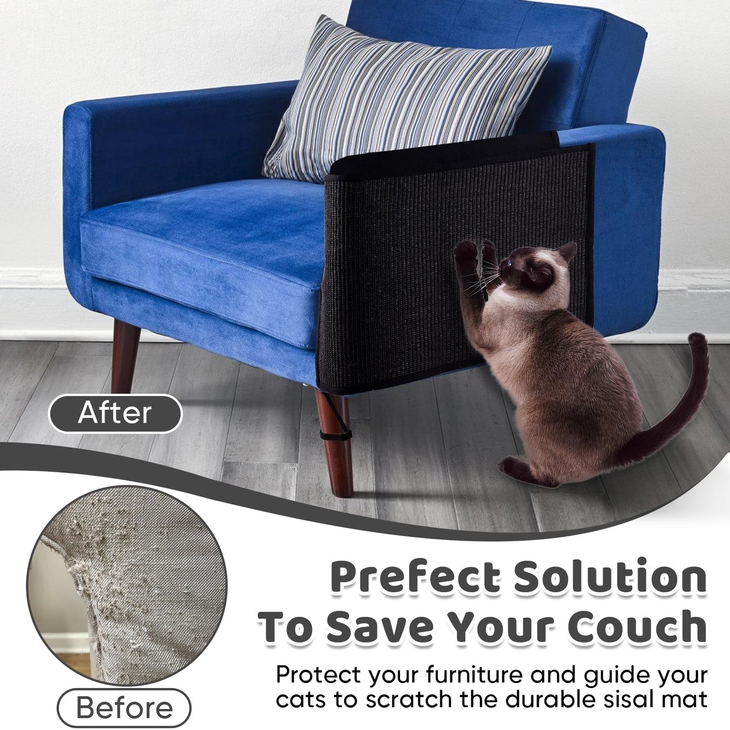 NATUYA Cat Scratch Furniture Couch Protector Large Sisal Furniture