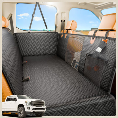 PROZAR Dog Car Seat Cover for Back Seat, Hard Bottom Back Seat