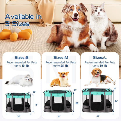 Dog Playpen,Pet Playpen,Foldable Dog Cat Playpens,Portable Exercise