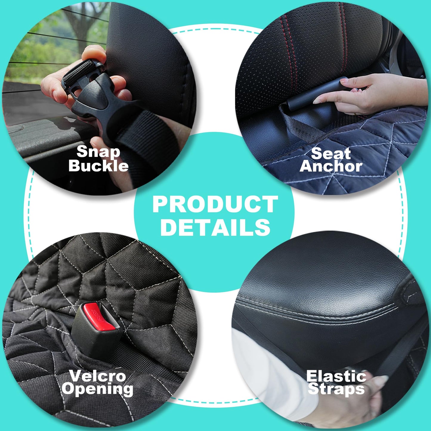 Meginc Bench Dog Car Seat Covers for SUV, Waterproof Dog Seat Cover