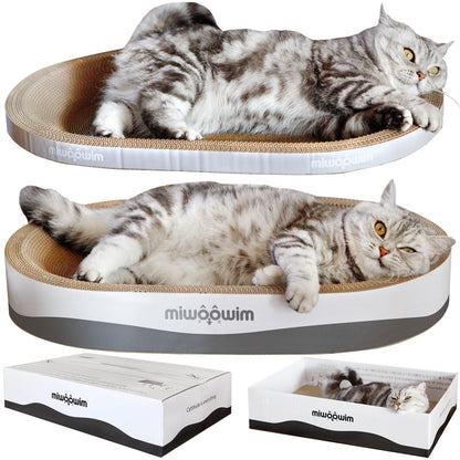 3PCS Extra Large Cat Scratcher Bed,Big Cats Box with Corrugated Pad