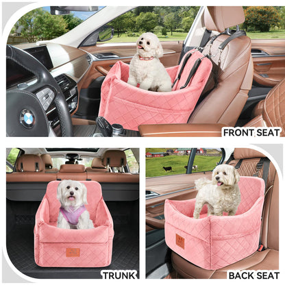 Dog Car Seat for Small/Medium Dogs, Dog Booster Car Seats with Seat
