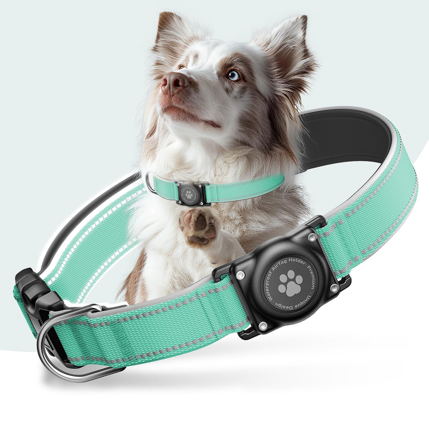 Upgrade AirTag Dog Collar, IP68 Waterproof Air Tag Dog Collar Collar