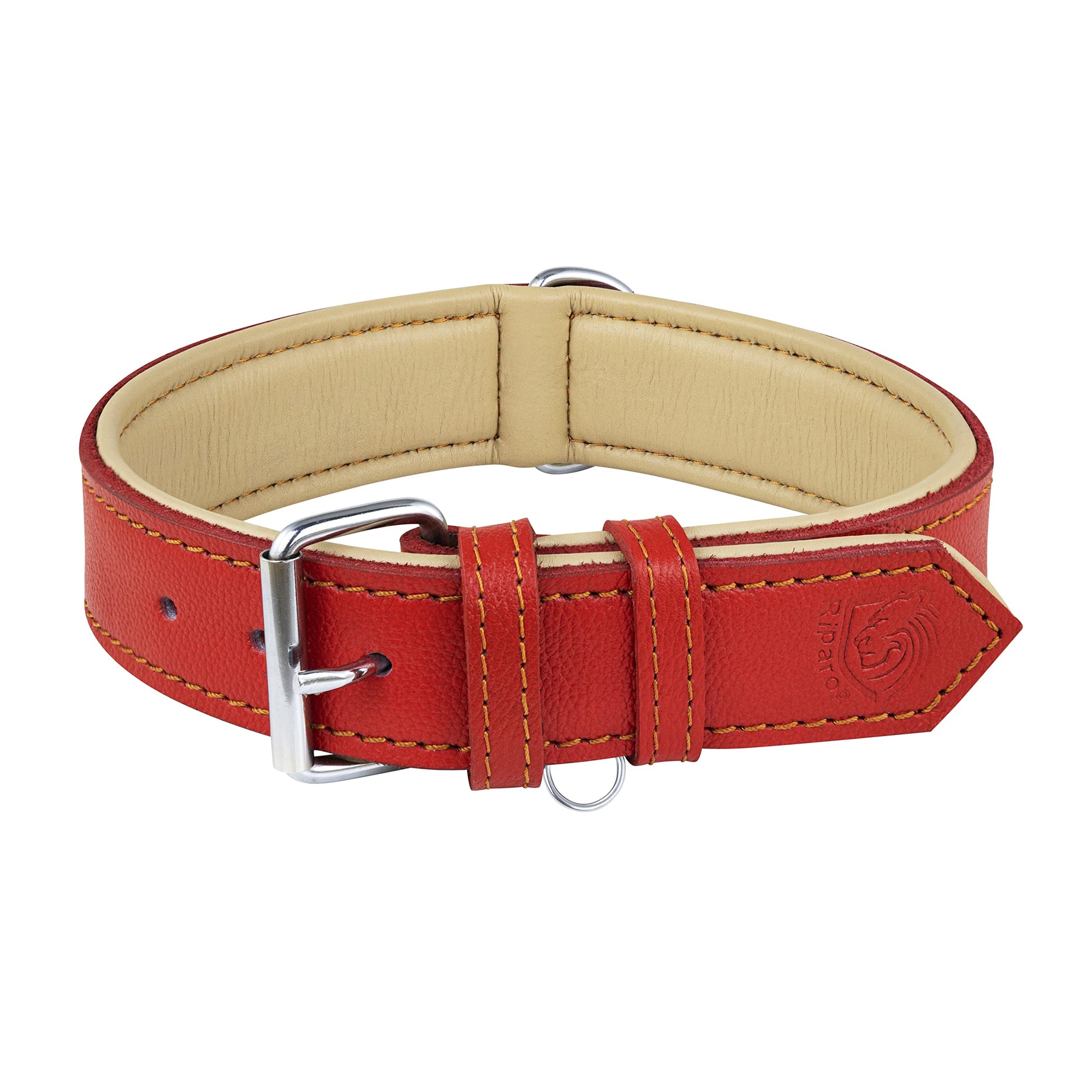 Riparo Leather Dog Collar Heavy Duty Wide Dog Collar