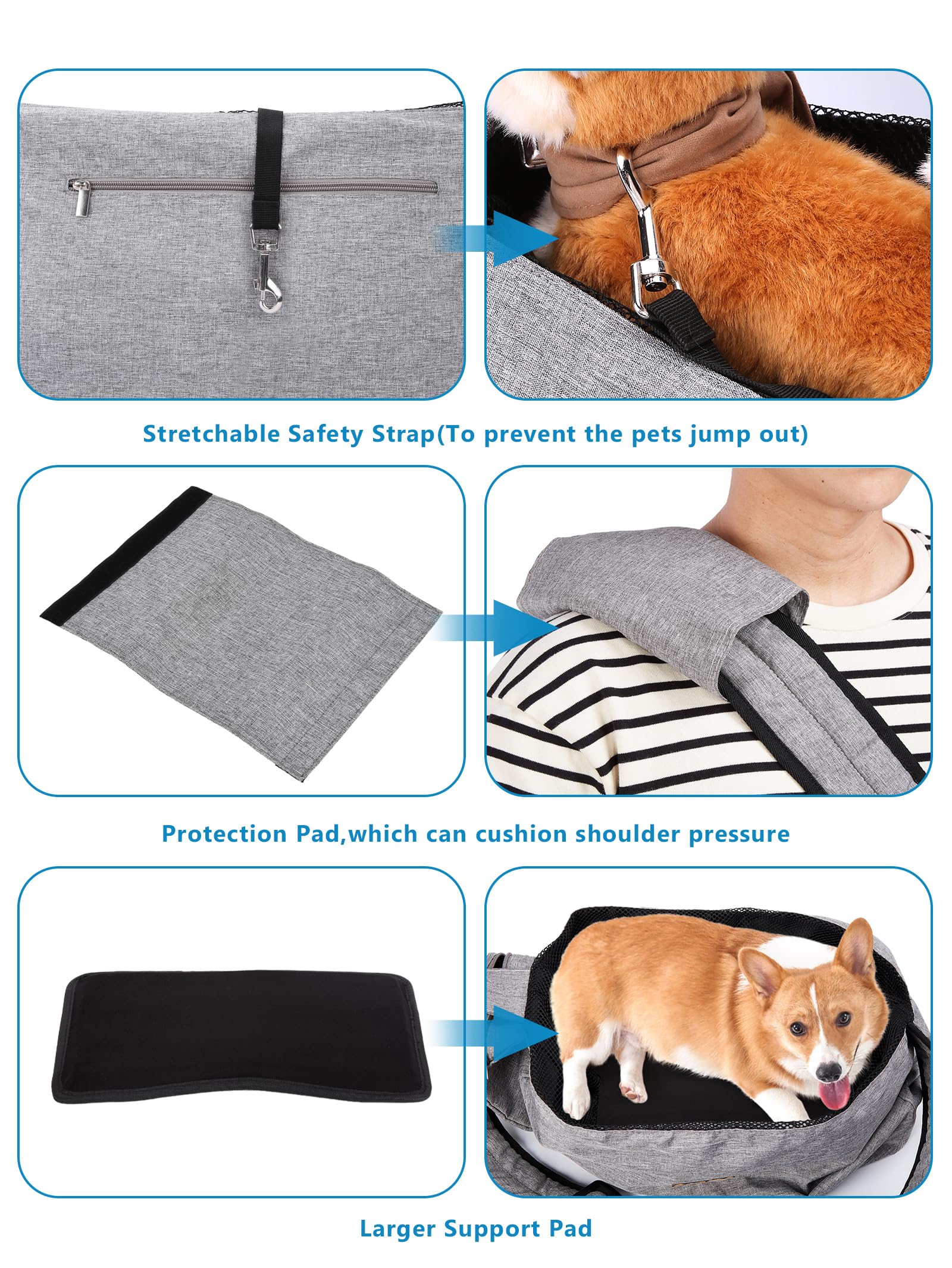 Ownpets Pet Sling Carrier, Fits 15 to Extra-Large Dog/Cat Sling Bag
