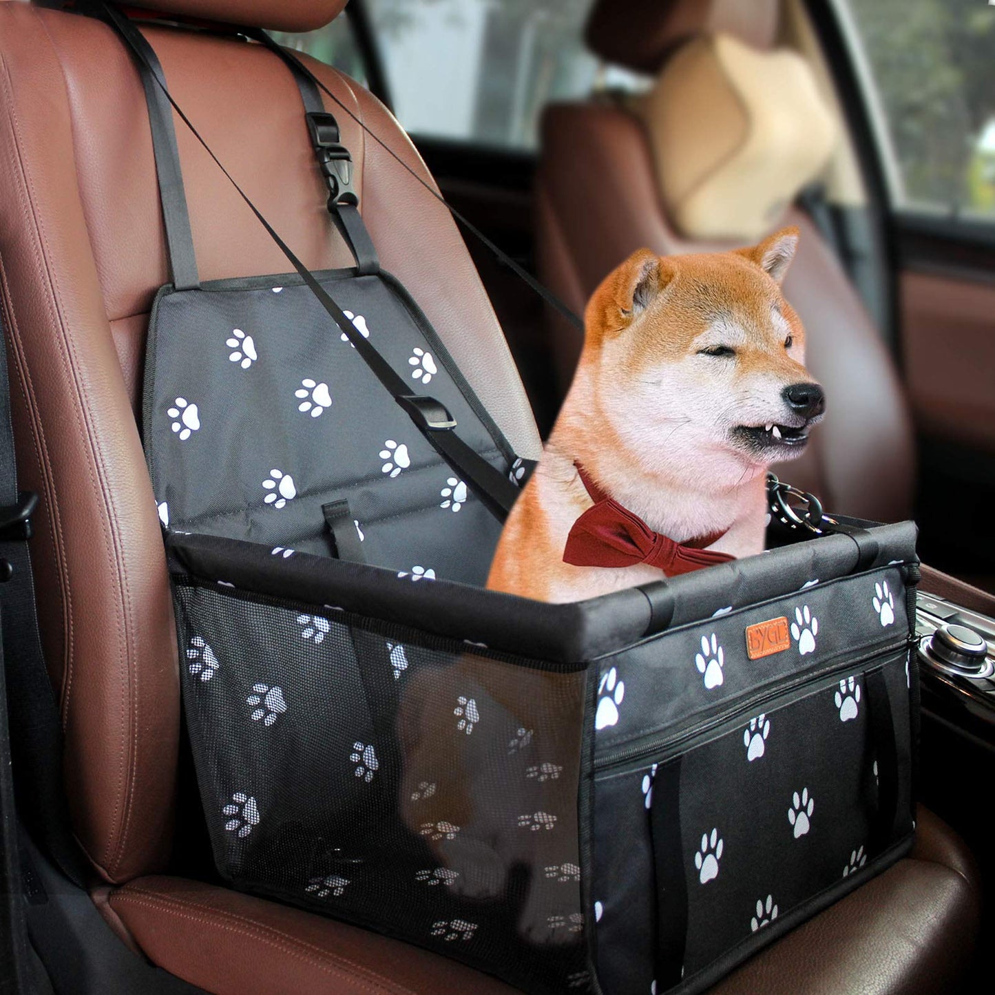 BYGD Pet Dog Booster Seat, with Upgrade Support Rod, Breathable Seat