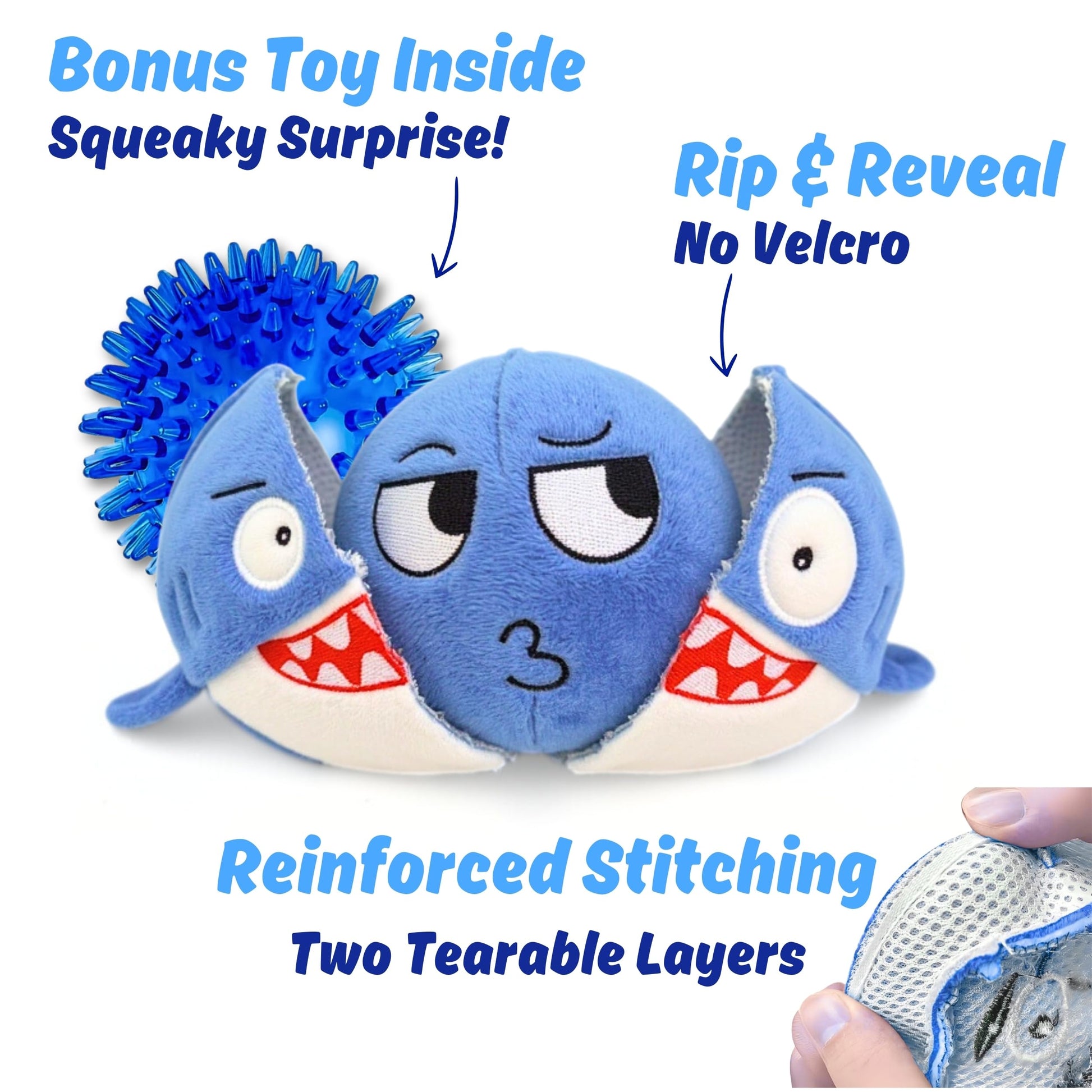 1 Squeaky Soft Plush Durable Dog Chew Toy for Aggressive Plush