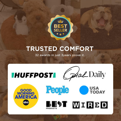 Bedsure Calming Dog Bed Medium Large Size Dogs Donut Washable Bed