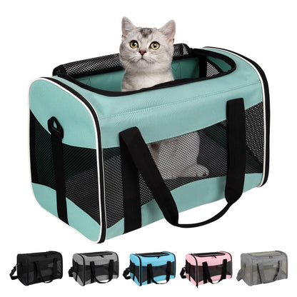 Cat Carrying Case Pet Dog Carrier Soft-Sided Cat Bag Airline Bag