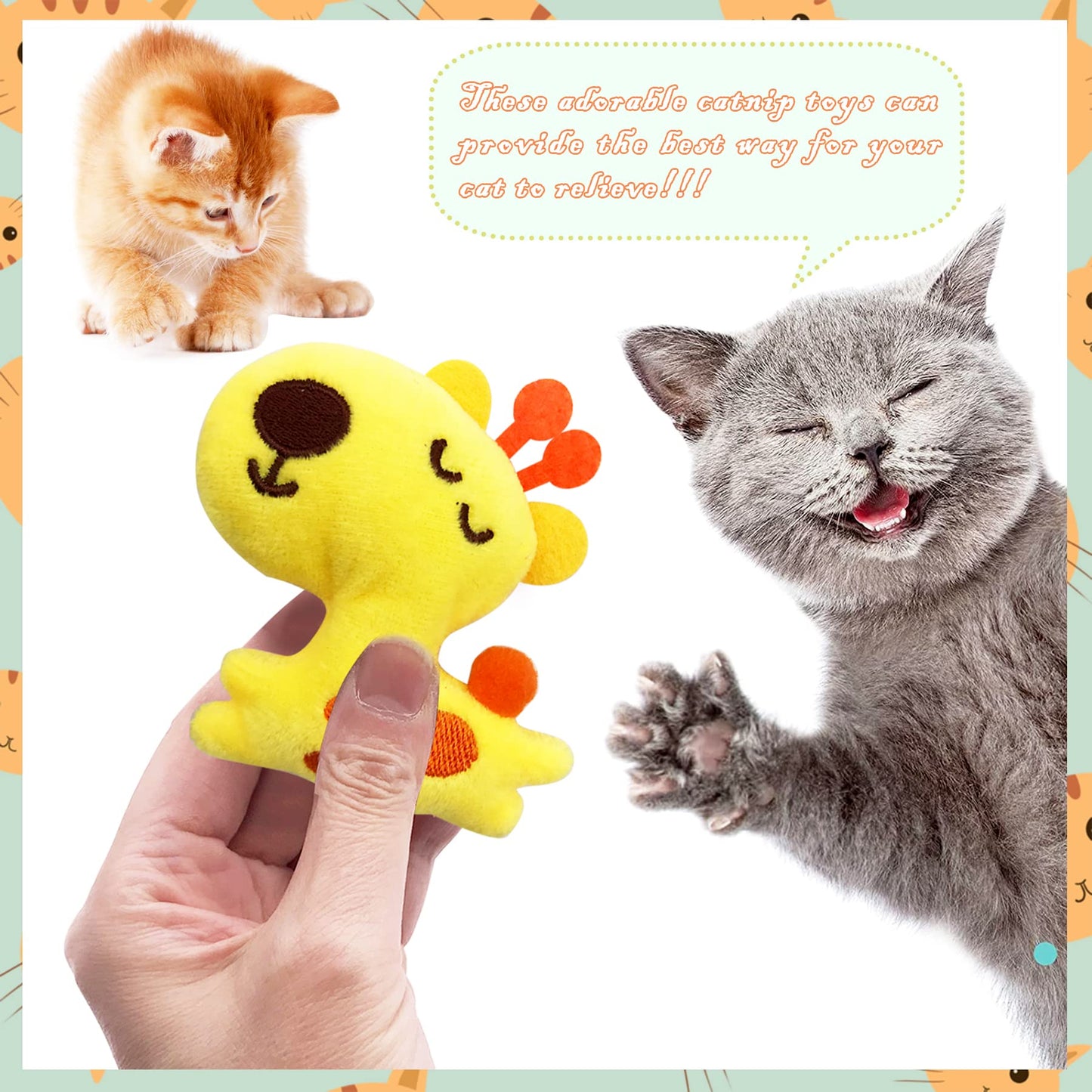 Pai Sence Cat Toys for Indoor Cats Kittens Interactive Pillow Catnip