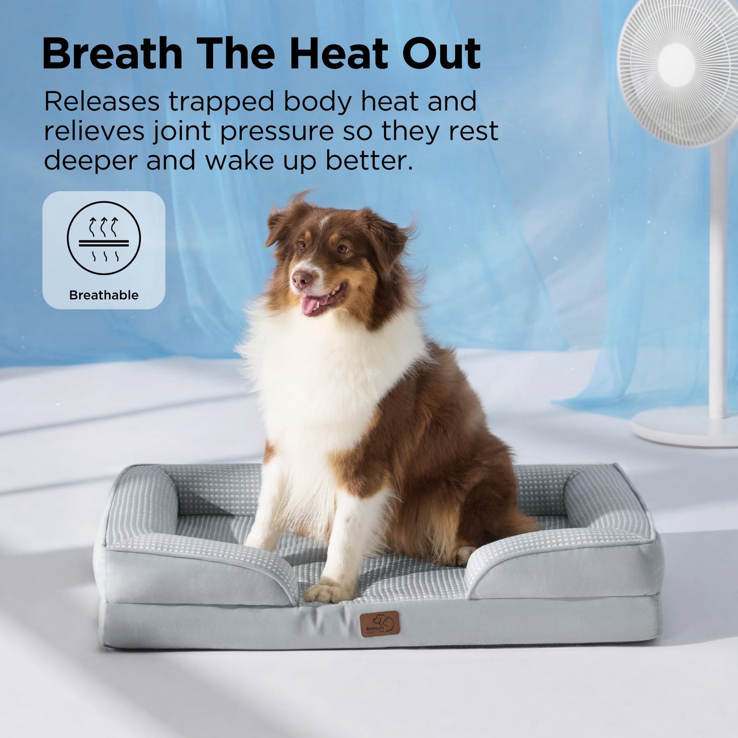 Bedsure Cooling Dog Beds Large Sized Dog Orthopedic Large Dog Bed