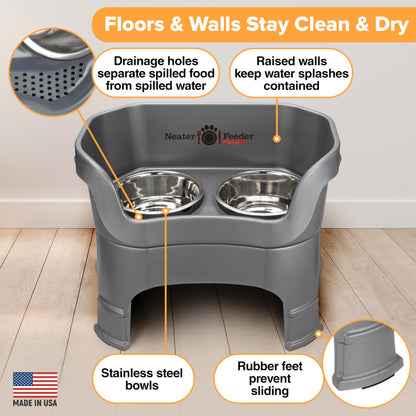 Neater Feeder Deluxe Mess Proof Dog Bowls Elevated for Large Bowl