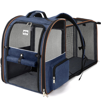 Lekebobor Large Cat Backpack Carrier Expandable Pet Carrier Backpack