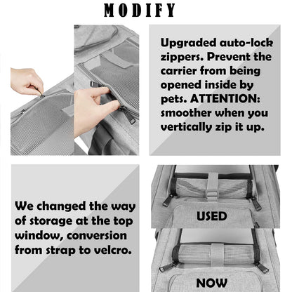 GAPZER Pet Carrier for Large Cats, Soft-Sided Cat Carrier