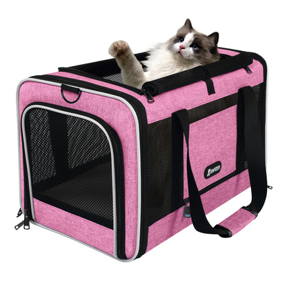 GAPZER Cat Carrier 18x11x11 Delta Airline Approved, Easy Load Bag