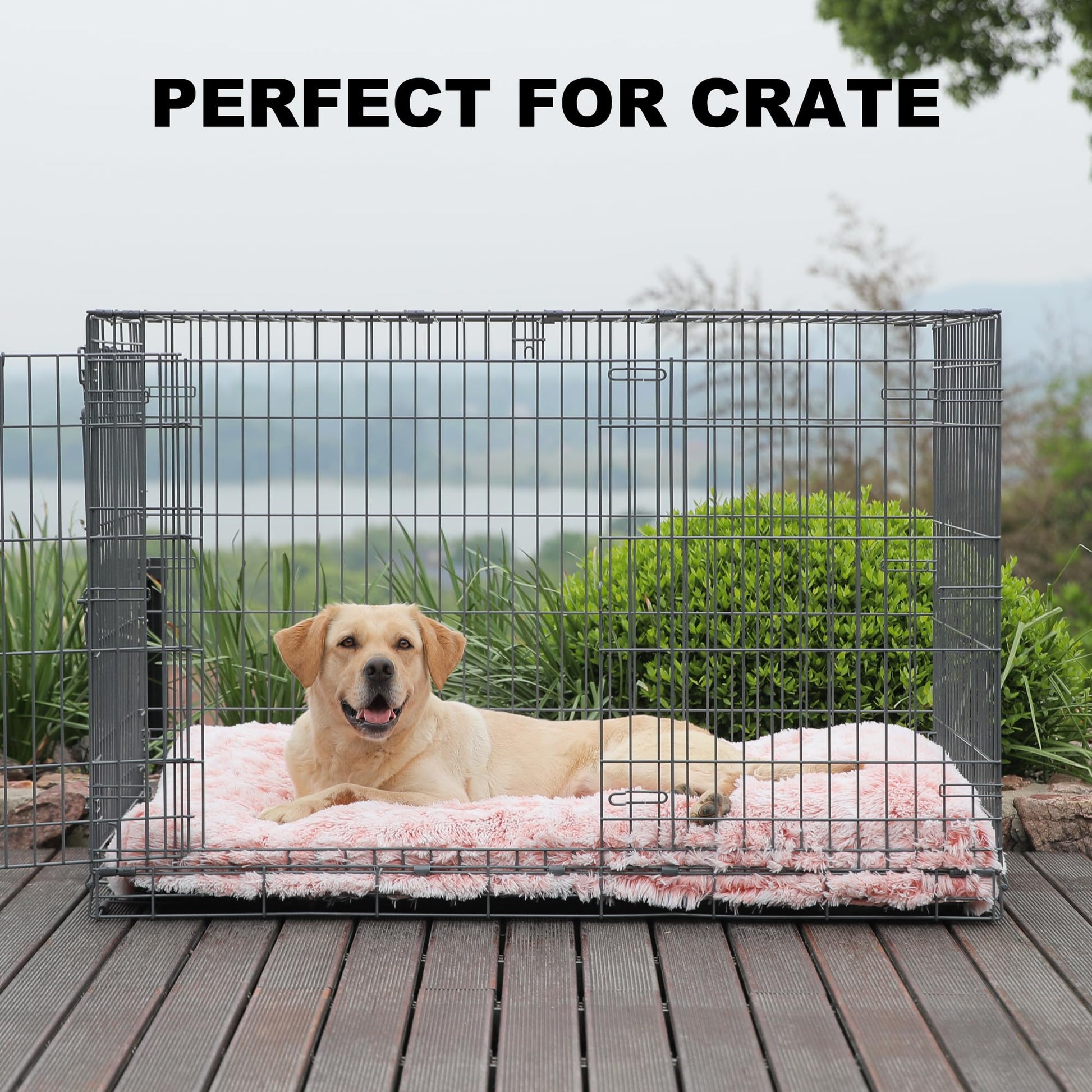 Bedfolks Waterproof Dog Crate Bed with Removable Washable Cover, Bed