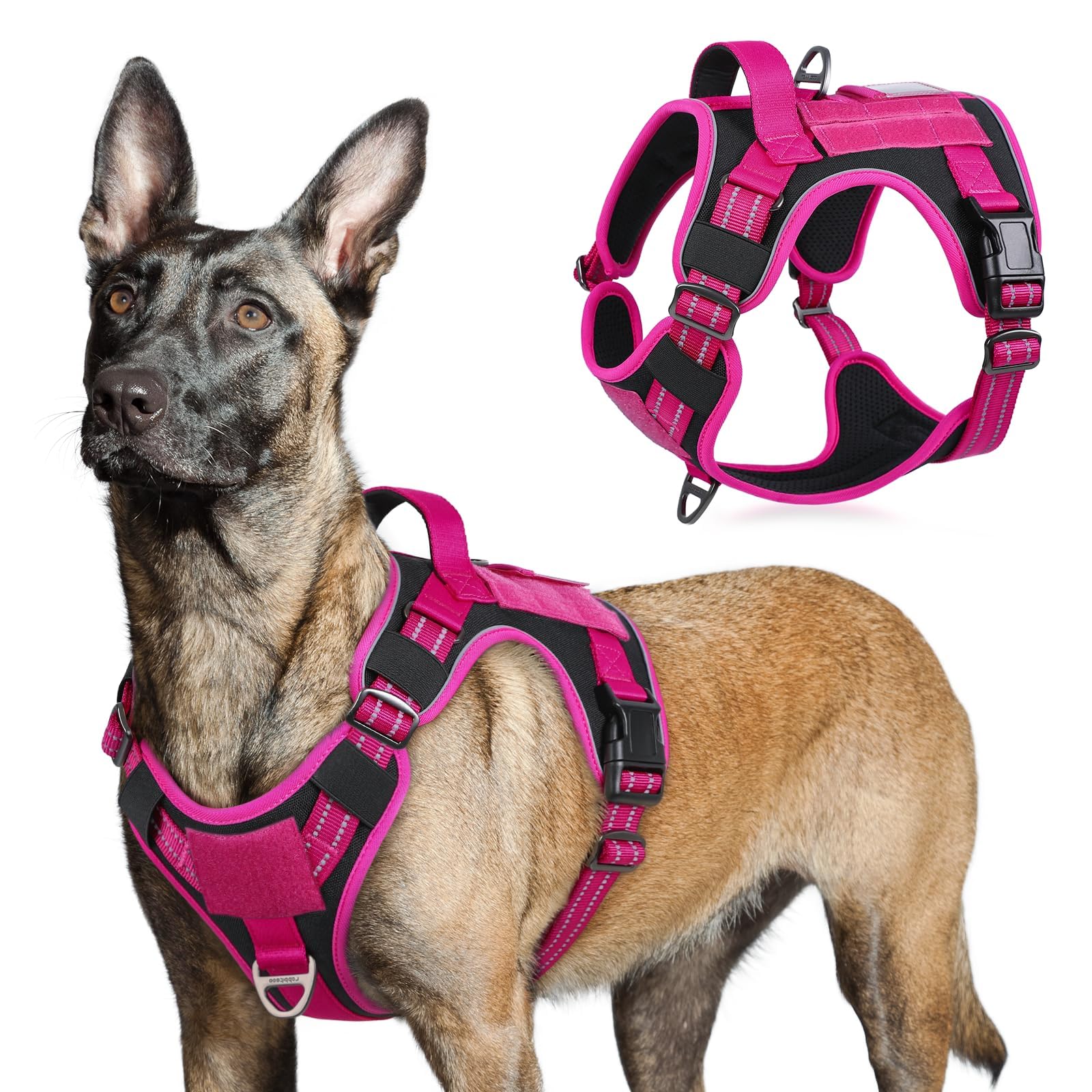 rabbitgoo Tactical Dog Harness for Large Dogs, No Pull Harness