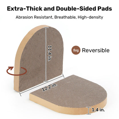 FUKUMARU Cat Scratcher, Sofa Shape Cat Scratching Bed, Reversible Bed