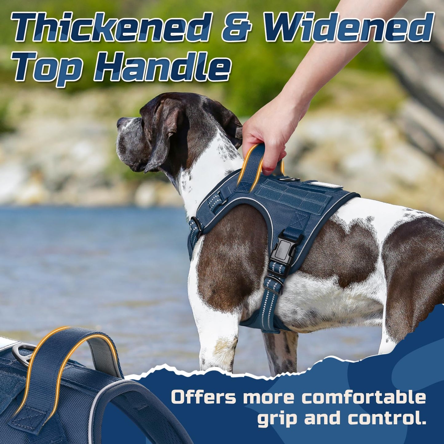 rabbitgoo Dog Harness No Pull, Military Dog Harness Medium Harness