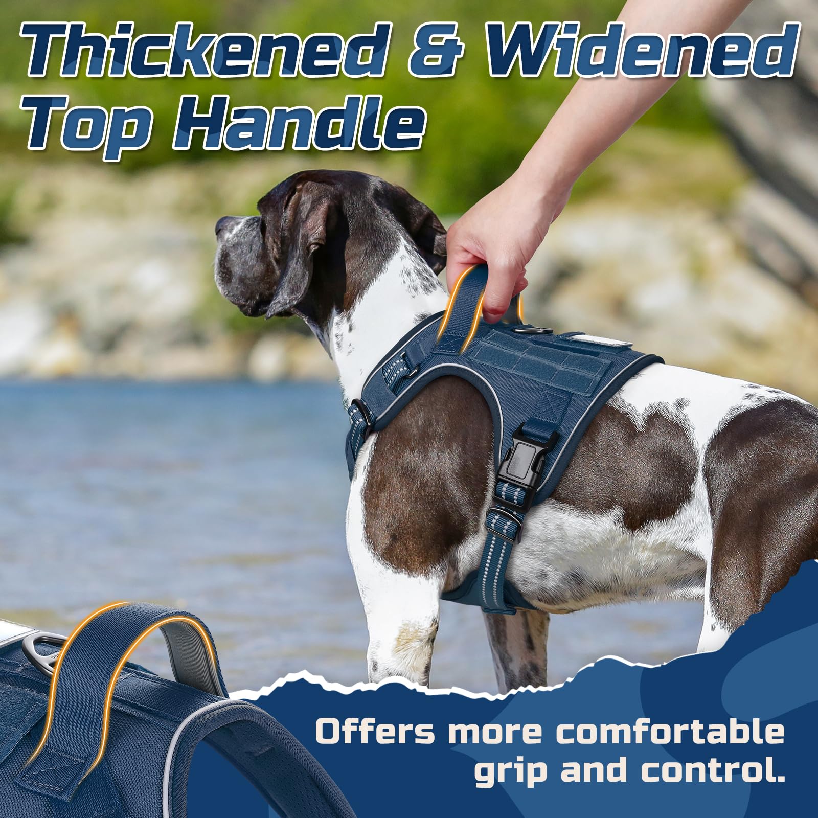 rabbitgoo Dog Harness No Pull, Military Dog Harness Medium Harness