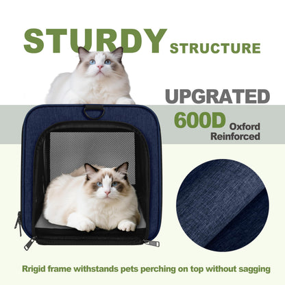 GAPZER Cat Carrier 18x11x11 United Airline Approved, Top Loader Bag