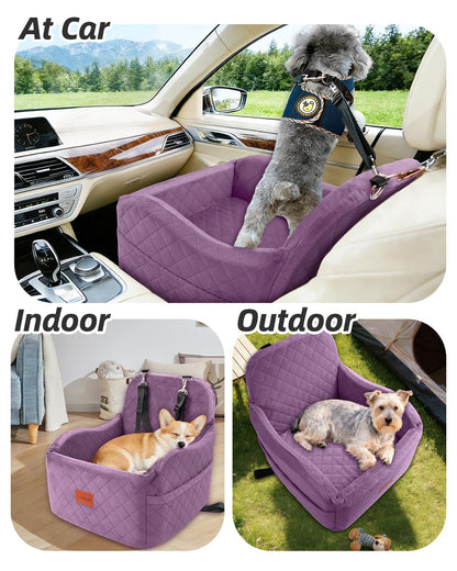 Lealchum Dog Booster Car Seat for Small/Medium Dogs,Puppy Seat