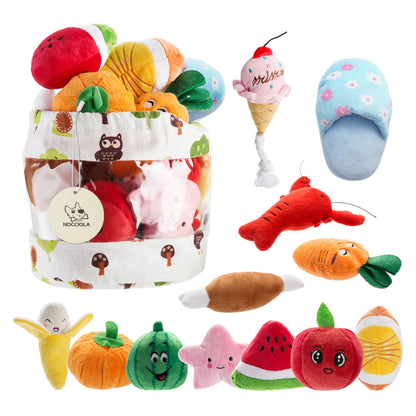 Nocciola Dog Squeaky Toys, Plush Small Dog Toys for Dogs, Plush