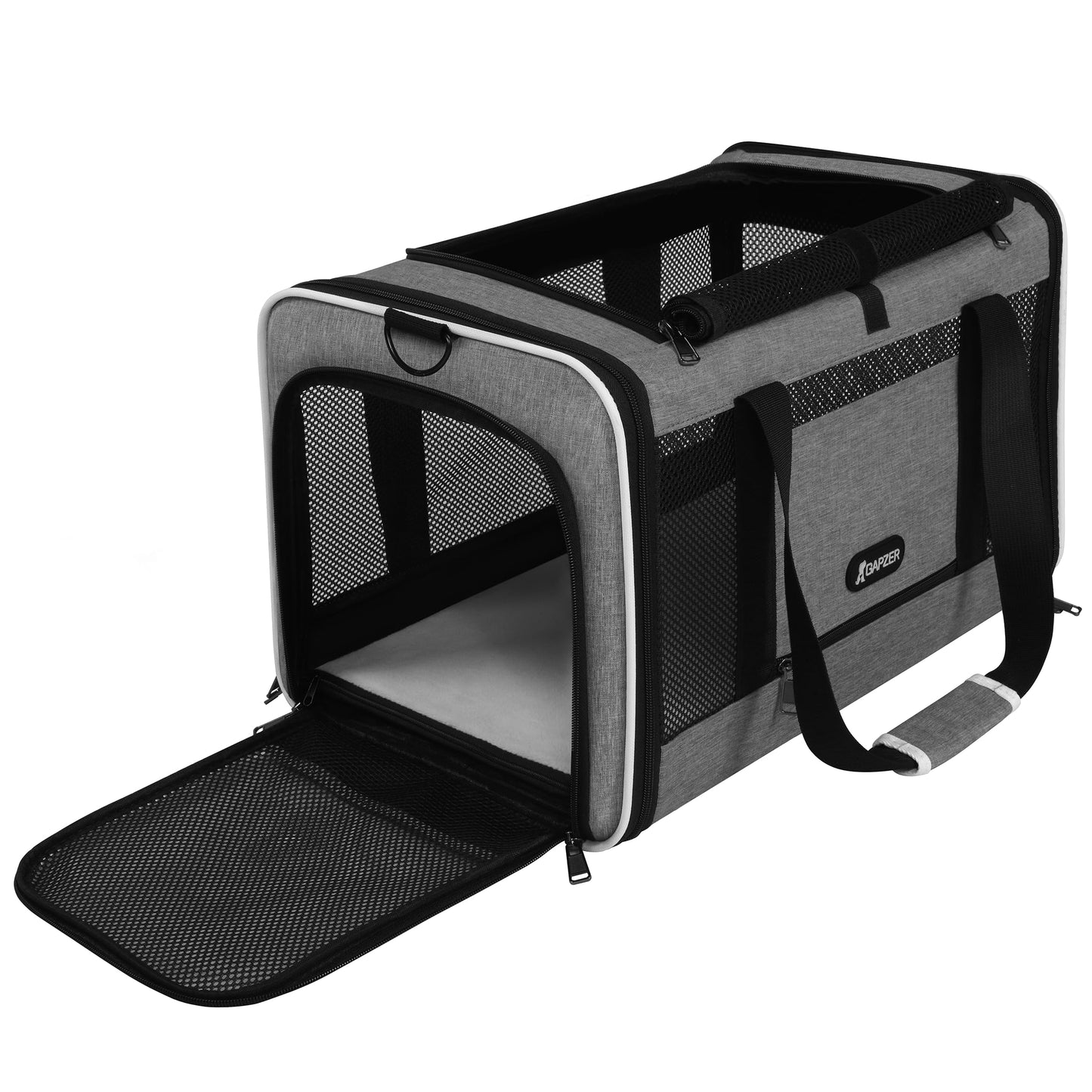 GAPZER Cat Carrier 18x11x11 Top Load Soft Pet Travel Bag Over Bag