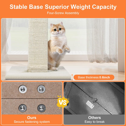 SOCATER Cat Scratching Post Nature Sisal Cat Scratch Post Scratcher