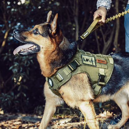 OneTigris Tactical Dog Harness,No-Pull Dog Vest with Leash Leash