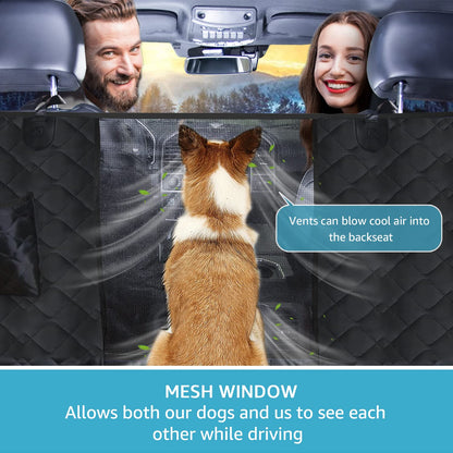 Lassie Truck Car Seat Covers, Waterproof Dog Hammock with 2 Seat Seat