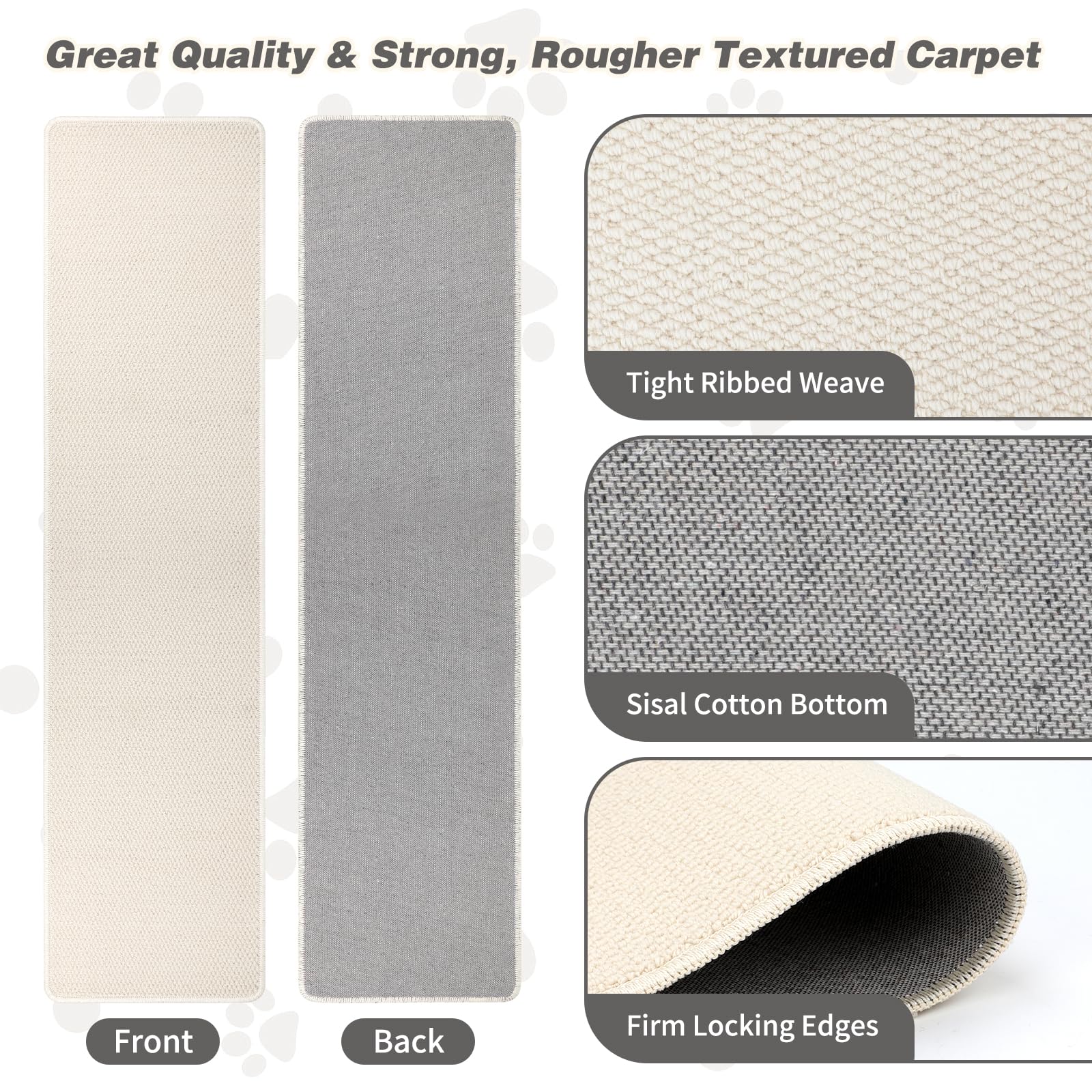 FHTONGE 71x15.8 Thickened Cat Wall Climbing Carpet with 16 Furniture